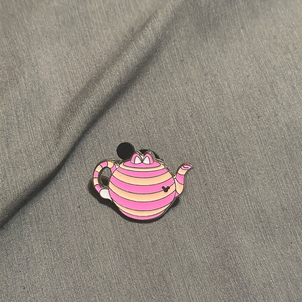 Disney Cheshire Cat Pink and Purple Brooch